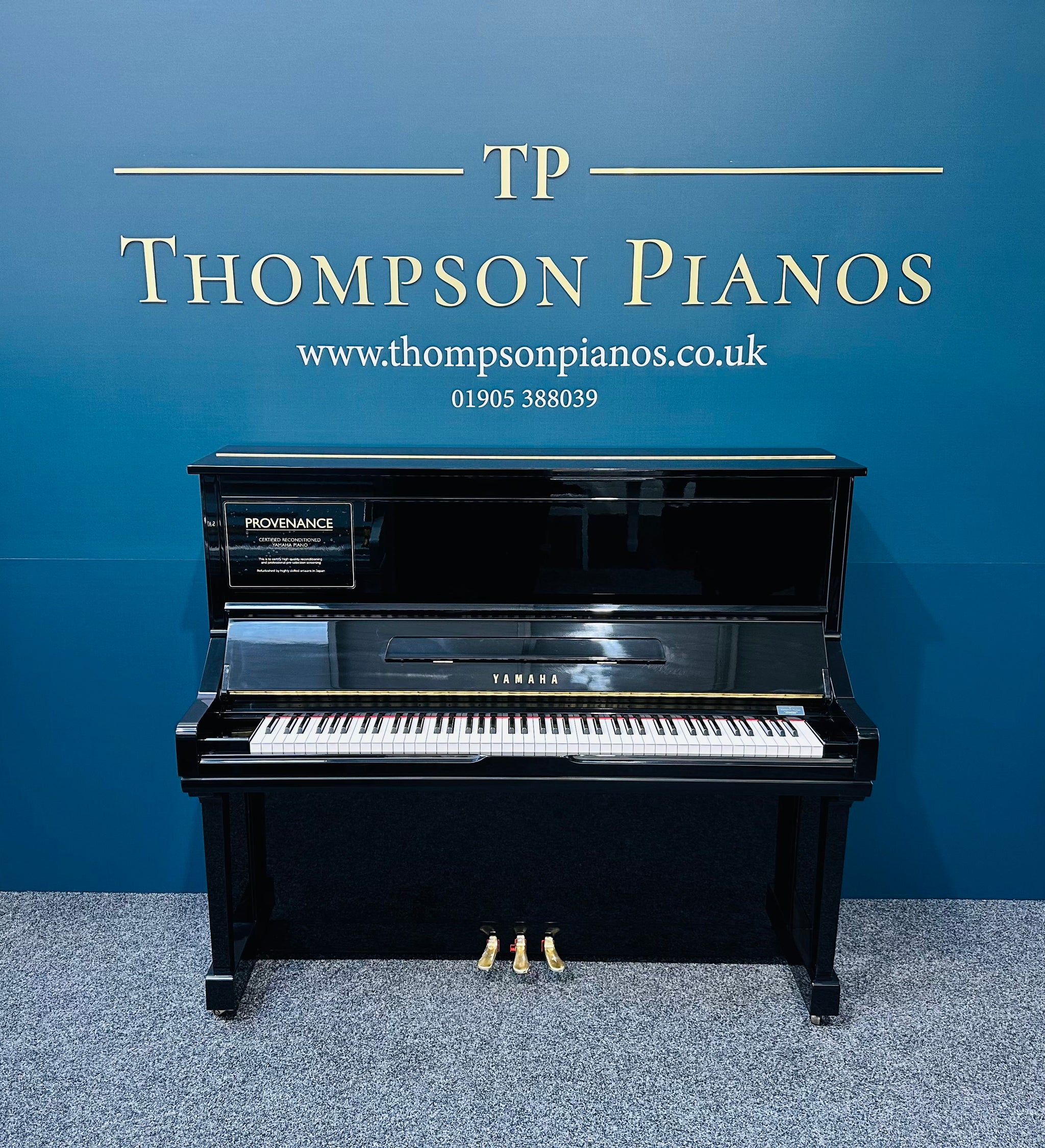 Yamaha YU3 Upright Piano, Polished Ebony (Certified Reconditioned Piano)