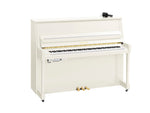 Yamaha B20 SC3 Silent Upright Piano in Polished White with Brass Fittings | Thompson Pianos