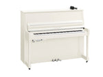 Yamaha B30 SC3 Silent Upright Piano in Polished White with Chrome Fittings | Thompson Pianos