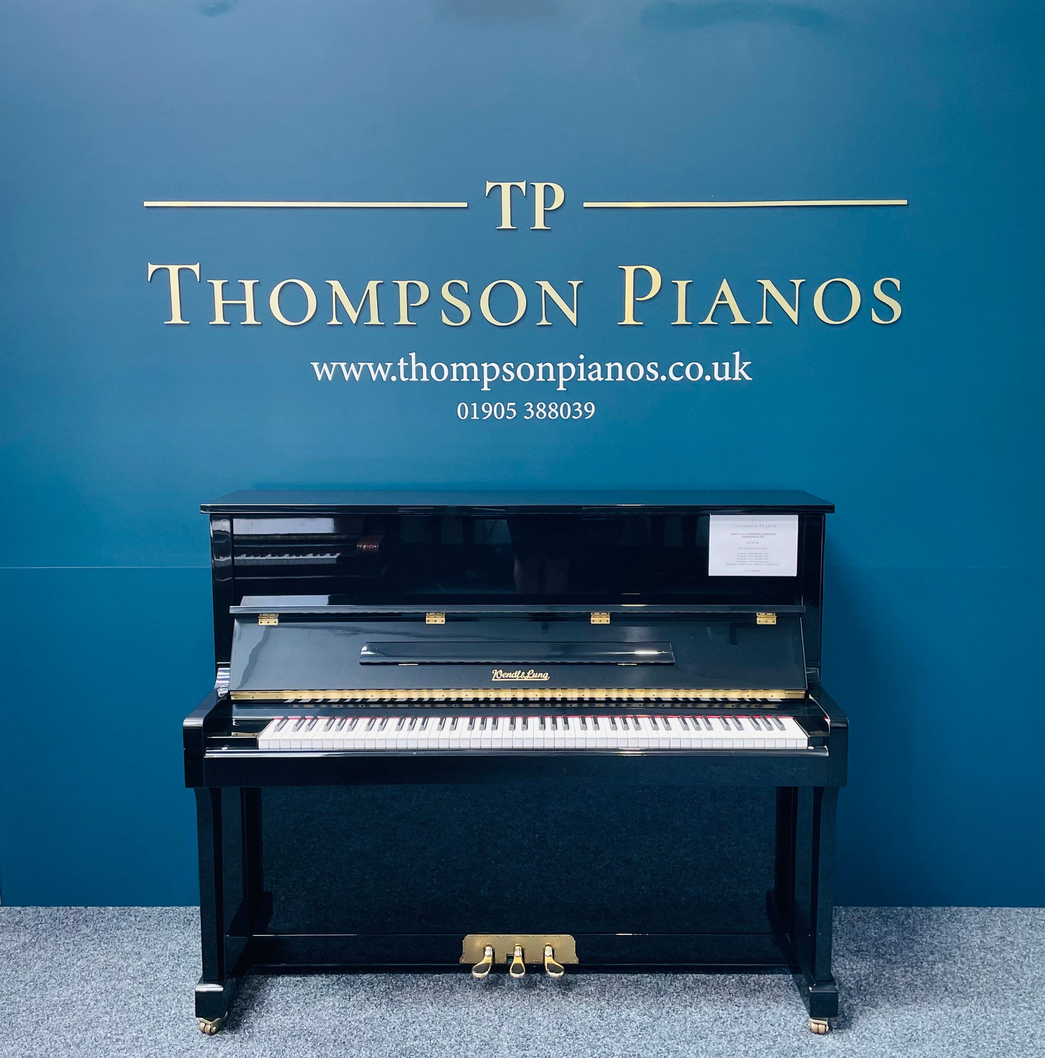 Wendl & Lung Upright Piano (Polished Ebony) | Thompson Pianos