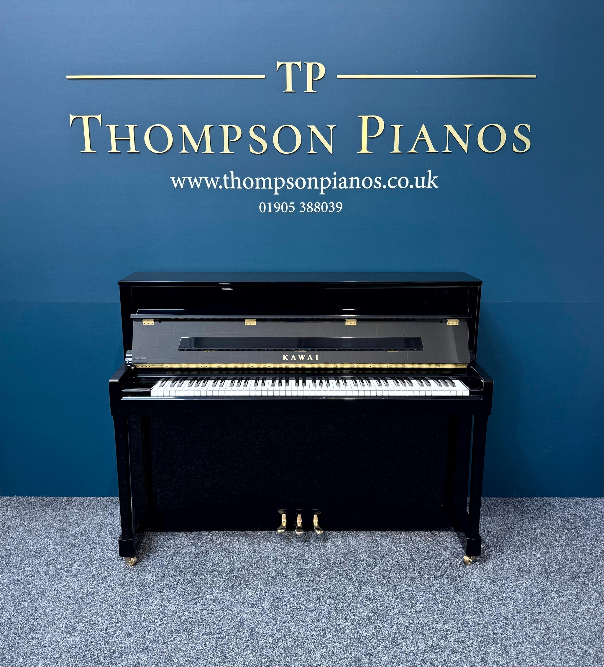 Kawai K200 Upright Piano, Polished Ebony (Pre-Owned)