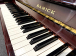 Samick Upright Piano, Polished Mahogany (Pre-Owned) | Thompson Pianos