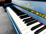 Schimmel Upright Piano (Hague Blue) | Thompson Pianos