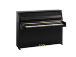 Yamaha B10 Upright Piano in Polished Ebony with brass fittings | Thompson Pianos