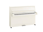 Yamaha B10 Upright Piano in Polished White with Chrome Fittings (PRE ORDER TODAY) | Thompson Pianos