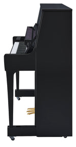 Yamaha B30 Upright Piano in Polished Ebony with Brass Fittings | Thompson Pianos