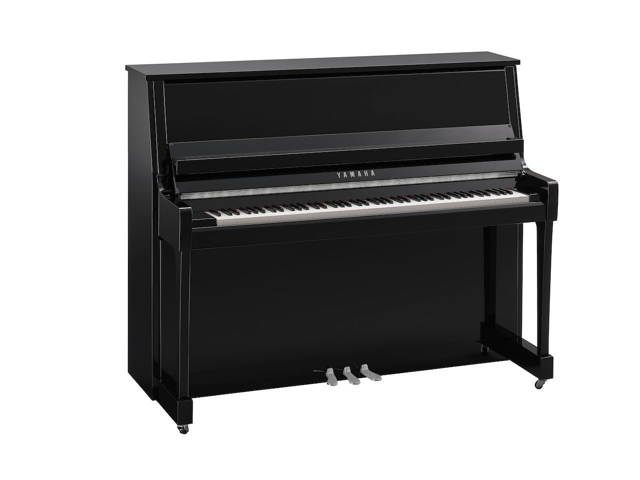 Yamaha B30 Upright Piano in Polished Ebony with Chrome Fittings