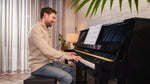 Yamaha B20 Upright Piano in Polished Ebony with Brass Fittings | Thompson Pianos