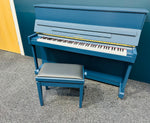 Yamaha E-116 Upright Piano (Hague Blue) | Thompson Pianos